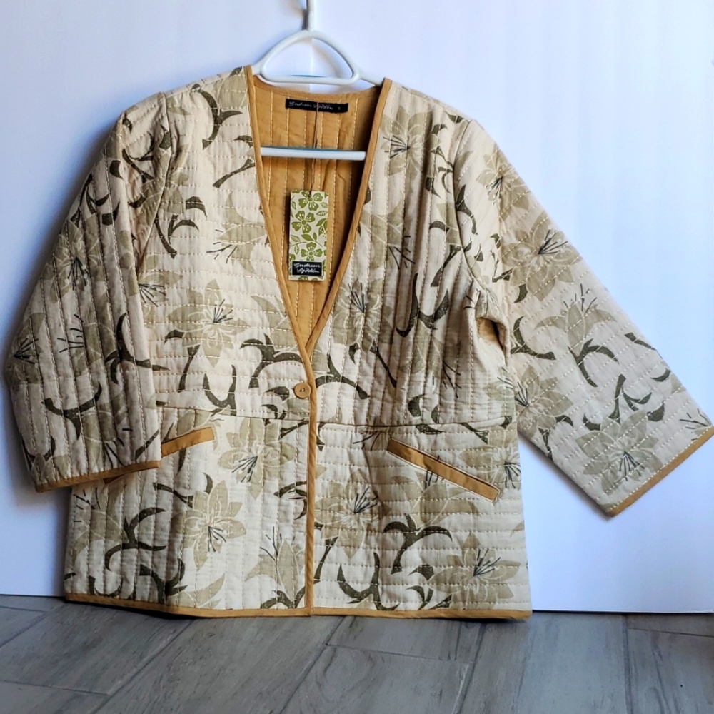 Gudrin Sjoden Amaryllis Jacket in organic cotton size Small NWT